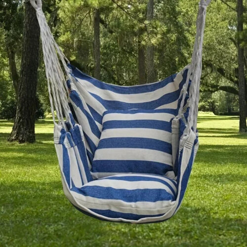 1pc Swing Rocking Chair(With Storage Bag Outdoor Hammock Chair Canvas Leisure Sw