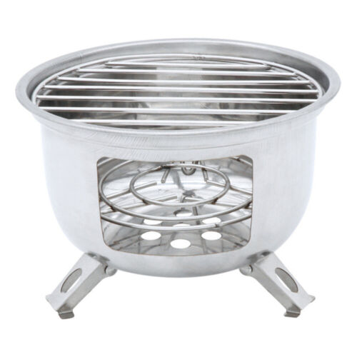 Portable Barbecue Grill Charcoal Smoker Outdoor Stove Round