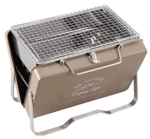 captain stag(CAPTAIN STAG) Barbecue Stove Grill V Type Tabletop Grill Khaki Mont