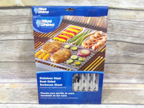 NIB Blue Rhino Stainless Steel Dual-Sided Barbecue Grill Sheet 18" X 12"