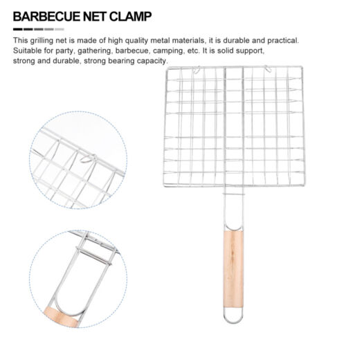 Portable Barbecue Grill Griddle Clamp Bbq Net Kit for Outdoor