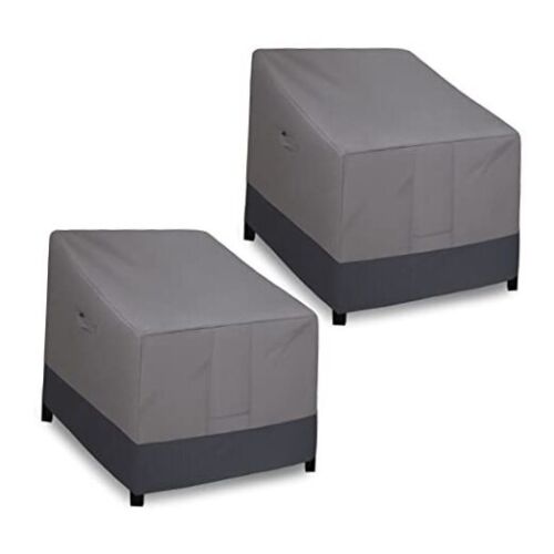 Outdoor Chair Cover Waterproof, Heavy Duty 2 Pack-37Wx30Dx31H Gray/Dark Gray