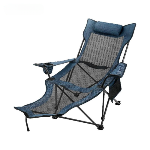 Outdoor Folding Camp Chair Backrest With Footrest Portable Bed Nap Chair New
