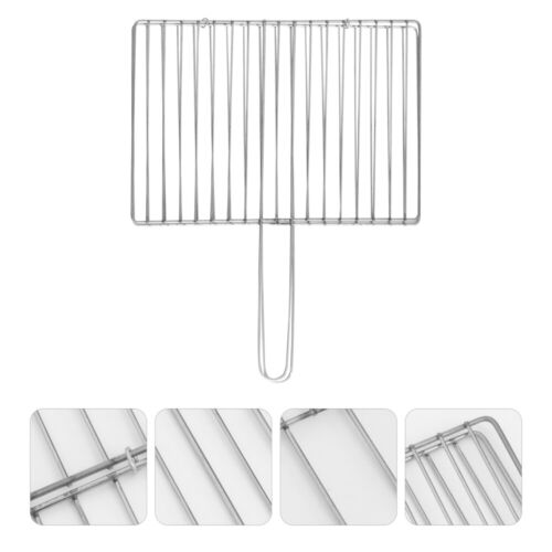 Barbecue Net Clamp Mesh Tool Non Stick Baking Pan Shrimp Grill Basket Child
