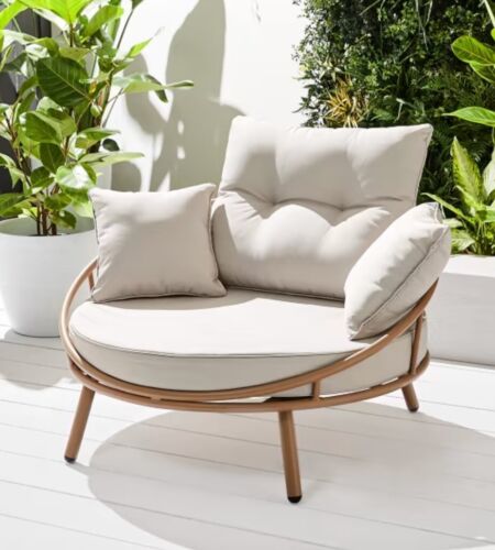 White Fabric Chair (indoor or outdoor friendly) BRAND NEW & FREE SHIPPING