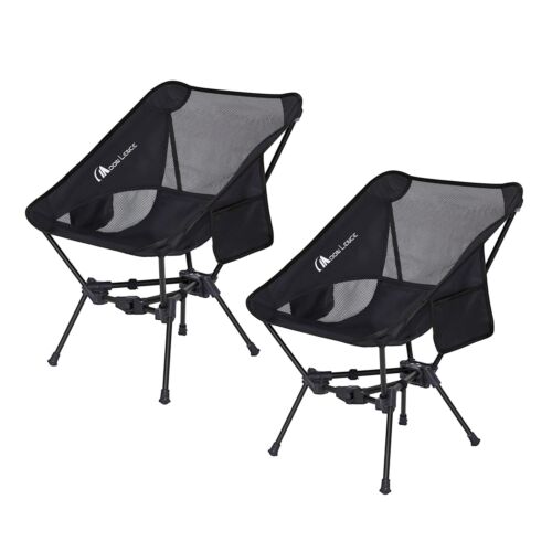 2 Pack Portable Camping Chairs Backpacking Chair - The 4th Generation Ultrali...