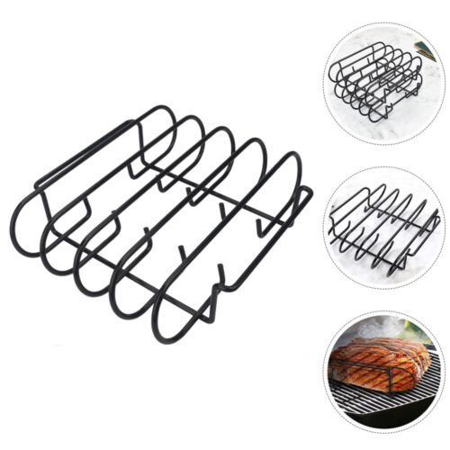 Portable Barbecue Grill Roasting Stand Chicken Leg Rack Turkey Pan Oven