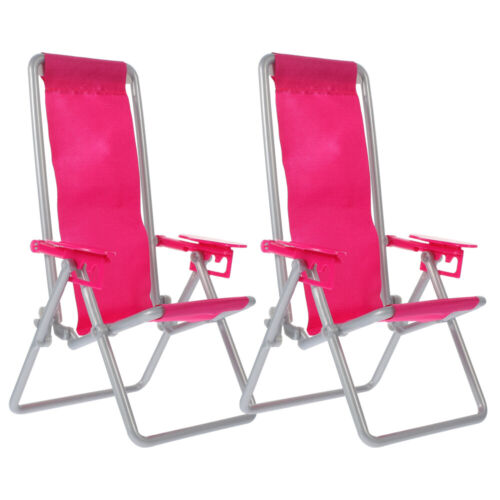 2 Pcs Folding Outdoor Chair Beach Accessories for Novelty Decoration Child