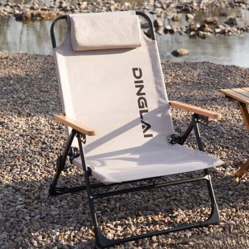 Angle Adjustable Camping Hiking Chairs with Detachable Pillows Folding Chairs