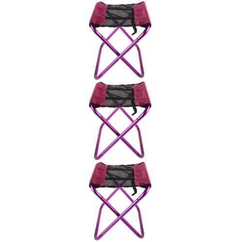 3 PCS Foldable Stool Chair Camping Chairs for Adults Outdoor Folding