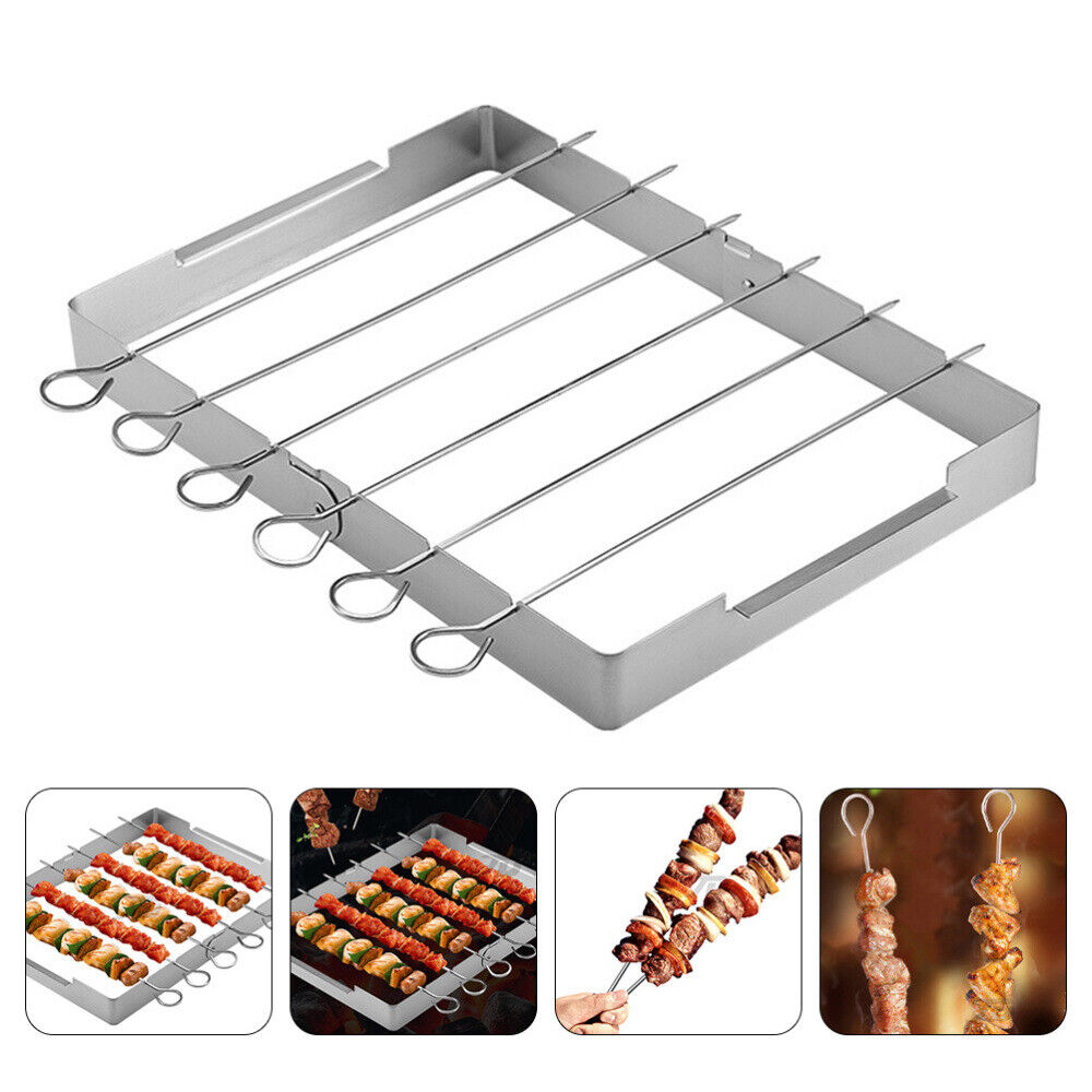 Skewer Holder Rack for Barbecue Grill -resistant Camping