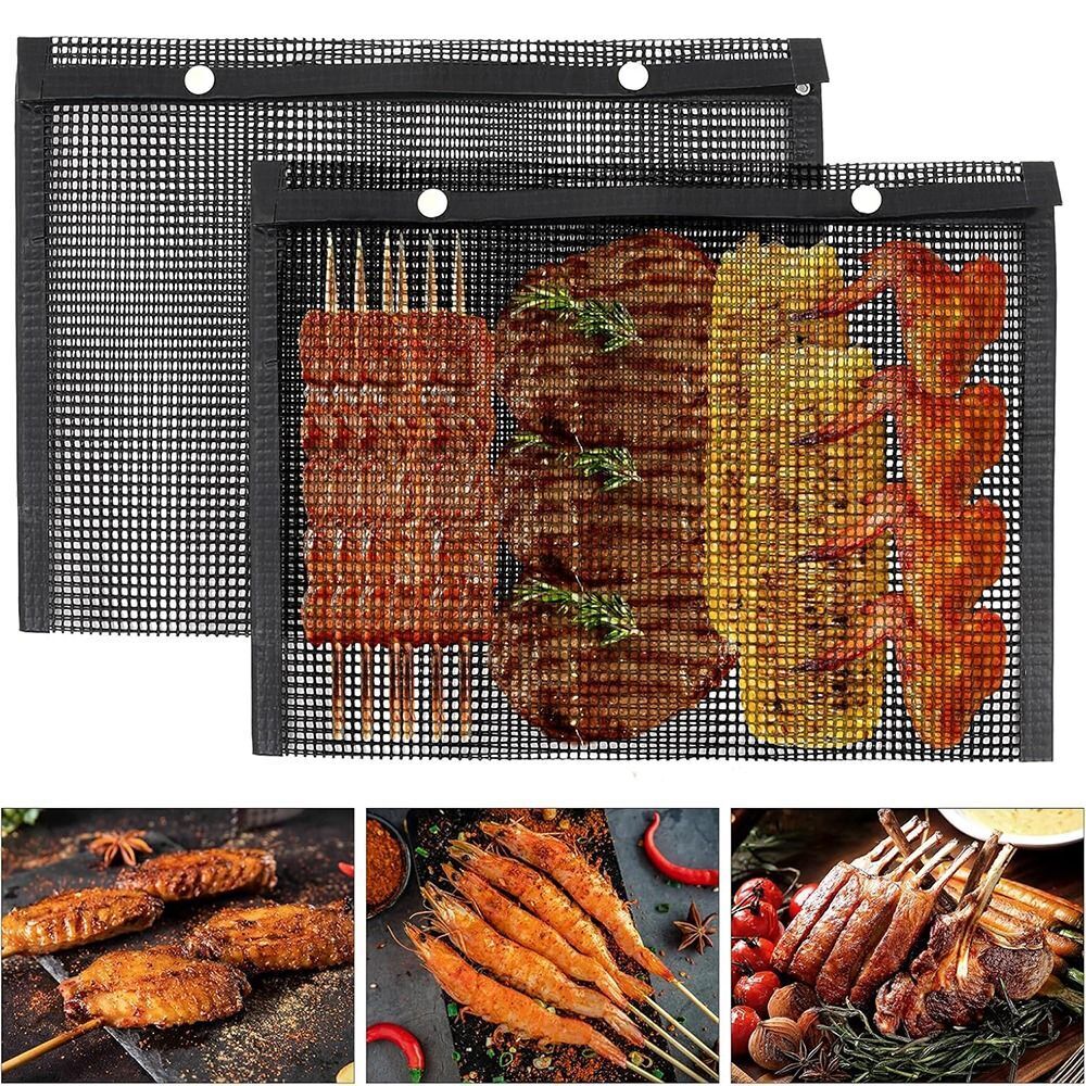 Reusable Barbecue Grill Bag Cooking Grilling Pad  Kitchen