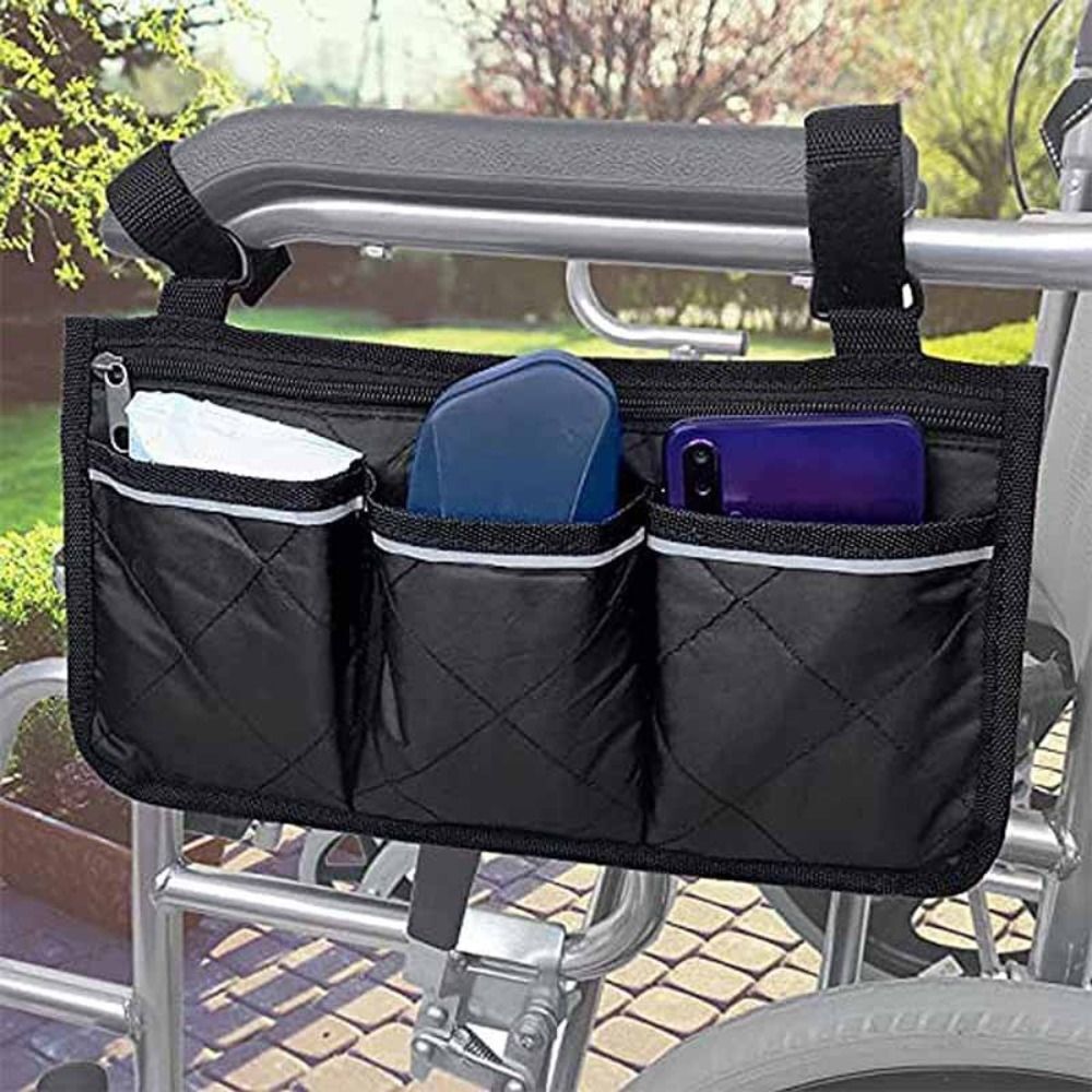 Capacity Outdoor Chair Side Bag Storage Bag Wheelchair Pouch Wheelchair Pocket