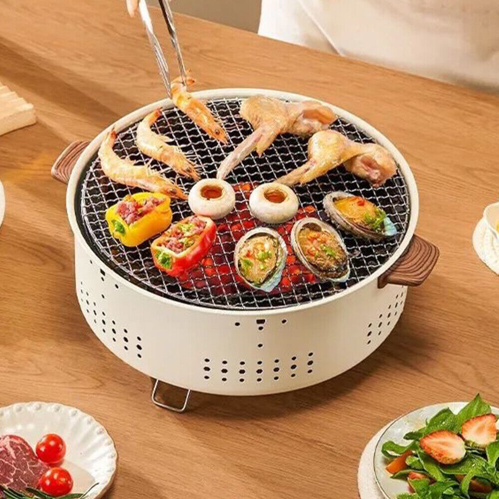 1 Set Tabletop Grill Portable Camping Grill Charcoal Cooking Barbecue Grill
