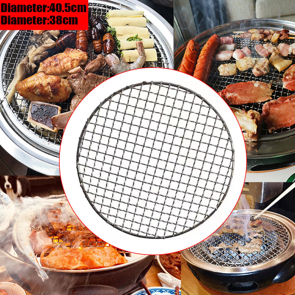 16'' Barbecue Grill Net Stainless Steel Round Mesh Rack Grid Grate Steam Net USA