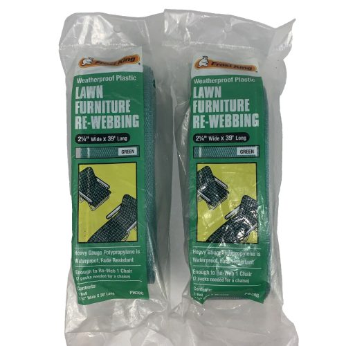 2 Frost King GREEN 39 Feet Lawn Furniture Outdoor Chair Webbing PW39G  2.25" NEW