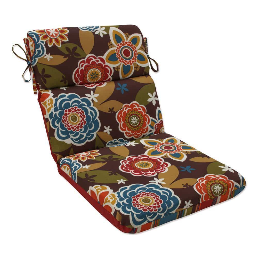 Pillow Perfect Outdoor Chair Cushion 21"Wx3"H Bullnose Polyfiber Universal Brown