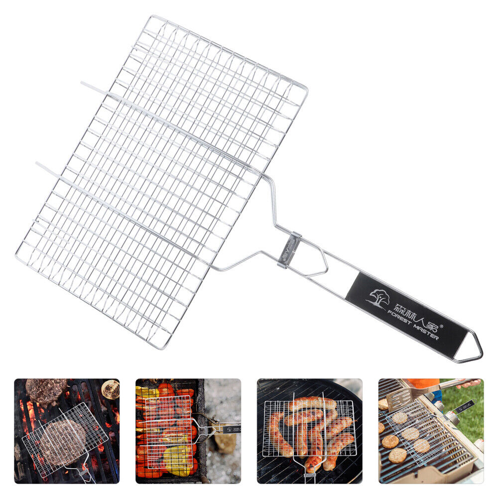 Bbq Smoking Racks Folding Grilling Baskets Outdoor Barbecue Grill Barbecue Grill