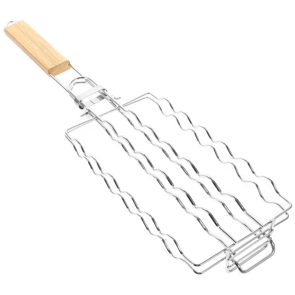 Skillet Portable Barbecue Grill Stainless Steel Steak Rack Sausage