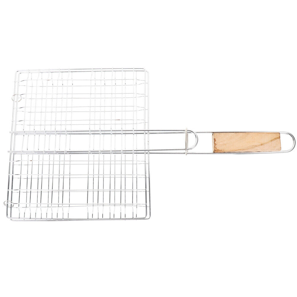 Barbecue Grill Clamp Stainless Steel Grilled Fish Net Ideal for Grilling Food