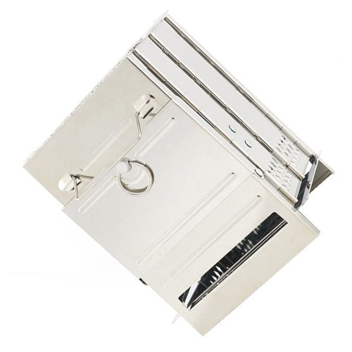 Camping Stove with Grill Folding Convenient Barbecue Silver Rack