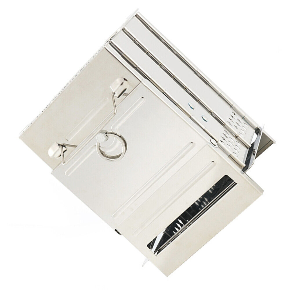 Camping Stove with Grill Folding Convenient Barbecue Silver Rack