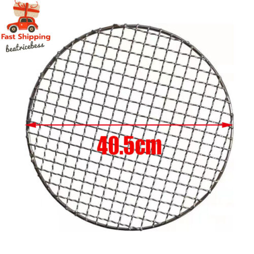 16 Inch Round Barbecue Grill Net Stainless Steel Mesh Rack Grid Grate Steam Net