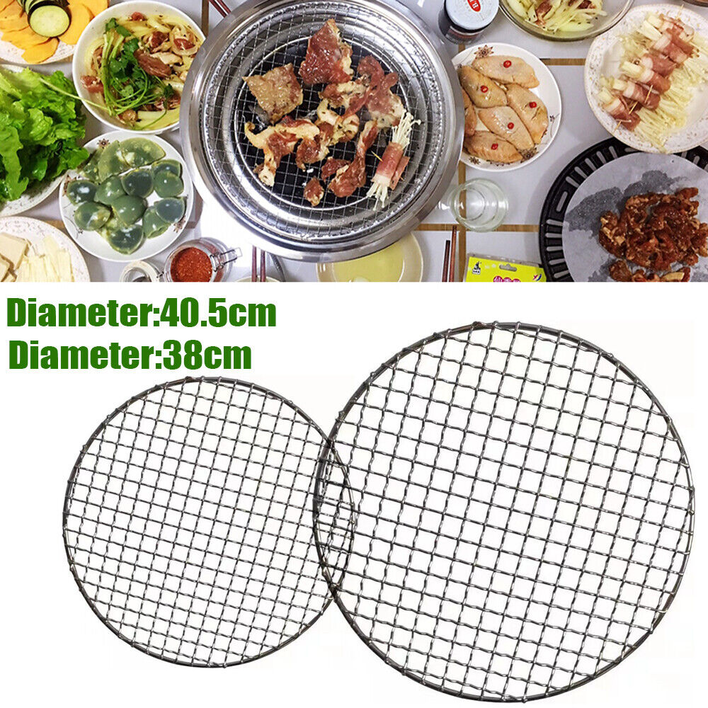 Stainless Steel Round Barbecue Grill Net / Rack / Grate / Steam Mesh Wire BBQ US