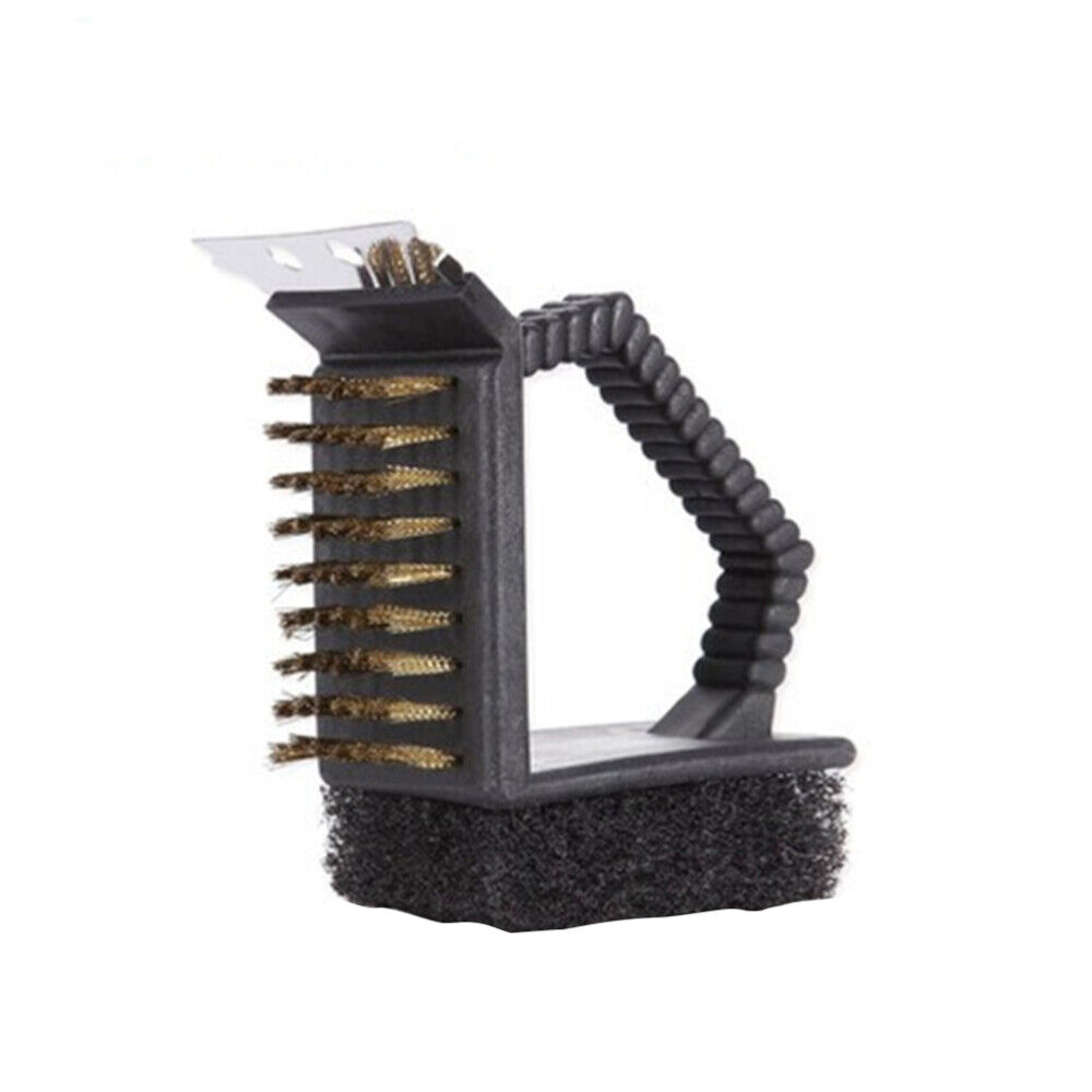 Barbecue Grill BBQ Brush Scraper Scrubber 3 in 1 Cleaner
