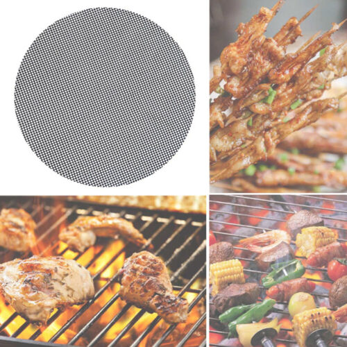 2 Pcs Non-Stick Pad Bbq Mesh Mat Barbecue Grill Sheet Bbq Accessories
