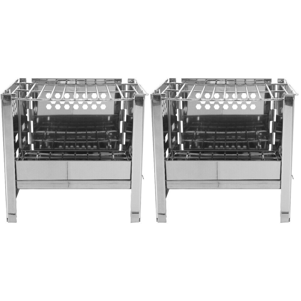 2 Sets Tent Cookware Folding Grill Sturdy Barbecue Portable