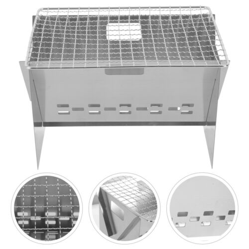 Stainless Steel Grill Big Green Charcoal Outdoor Folding Barbecue