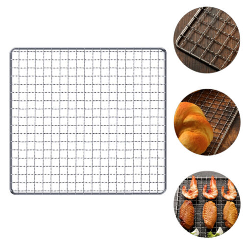 Stainless Steel BBQ Mesh Barbecue Grill Net Wave Pattern Long-lasting Child
