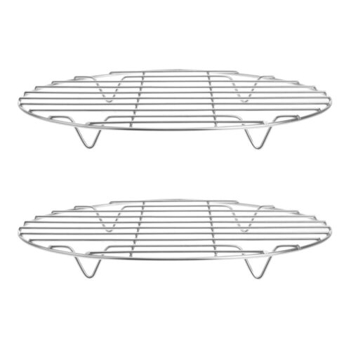 2 Pieces Stainless Steel Barbecue Grill Cooling Racks for Baking