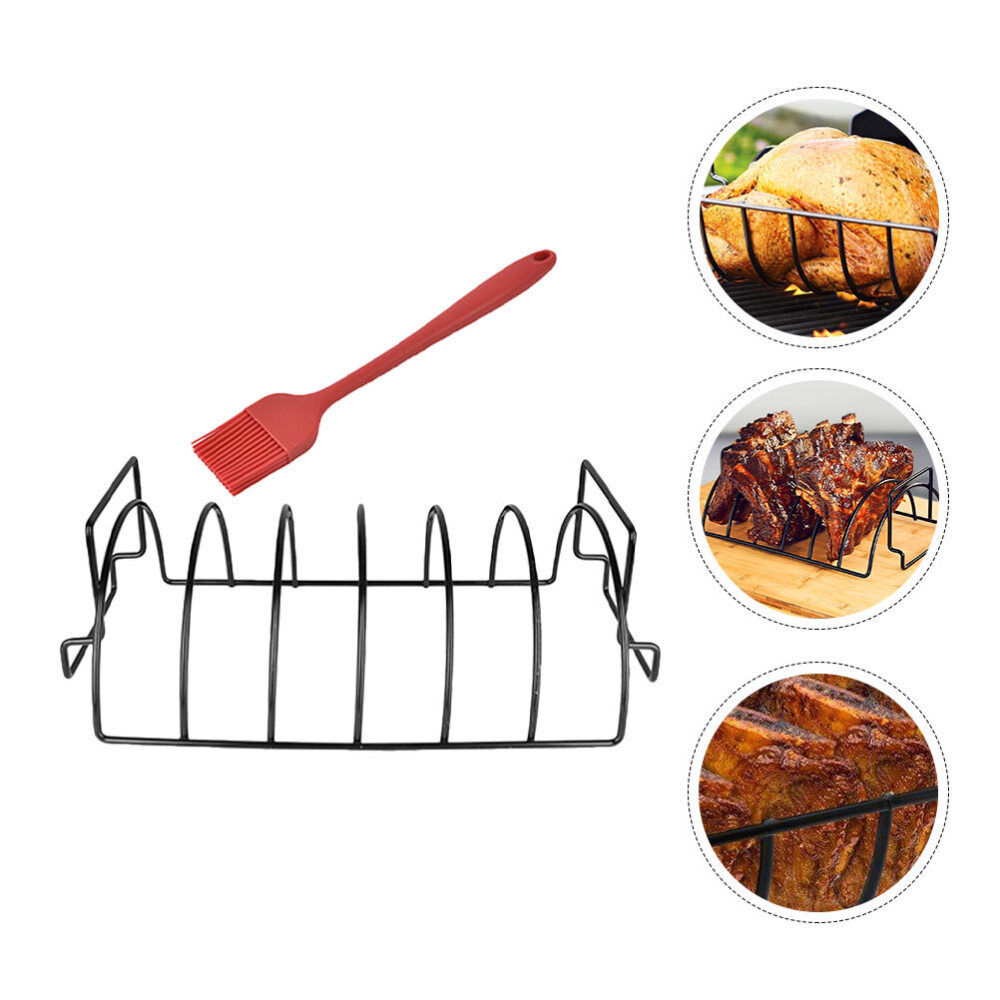 Barbecue Rack Grill Rib Rack Holder Roasting Stand Outdoor Picnic Supplies