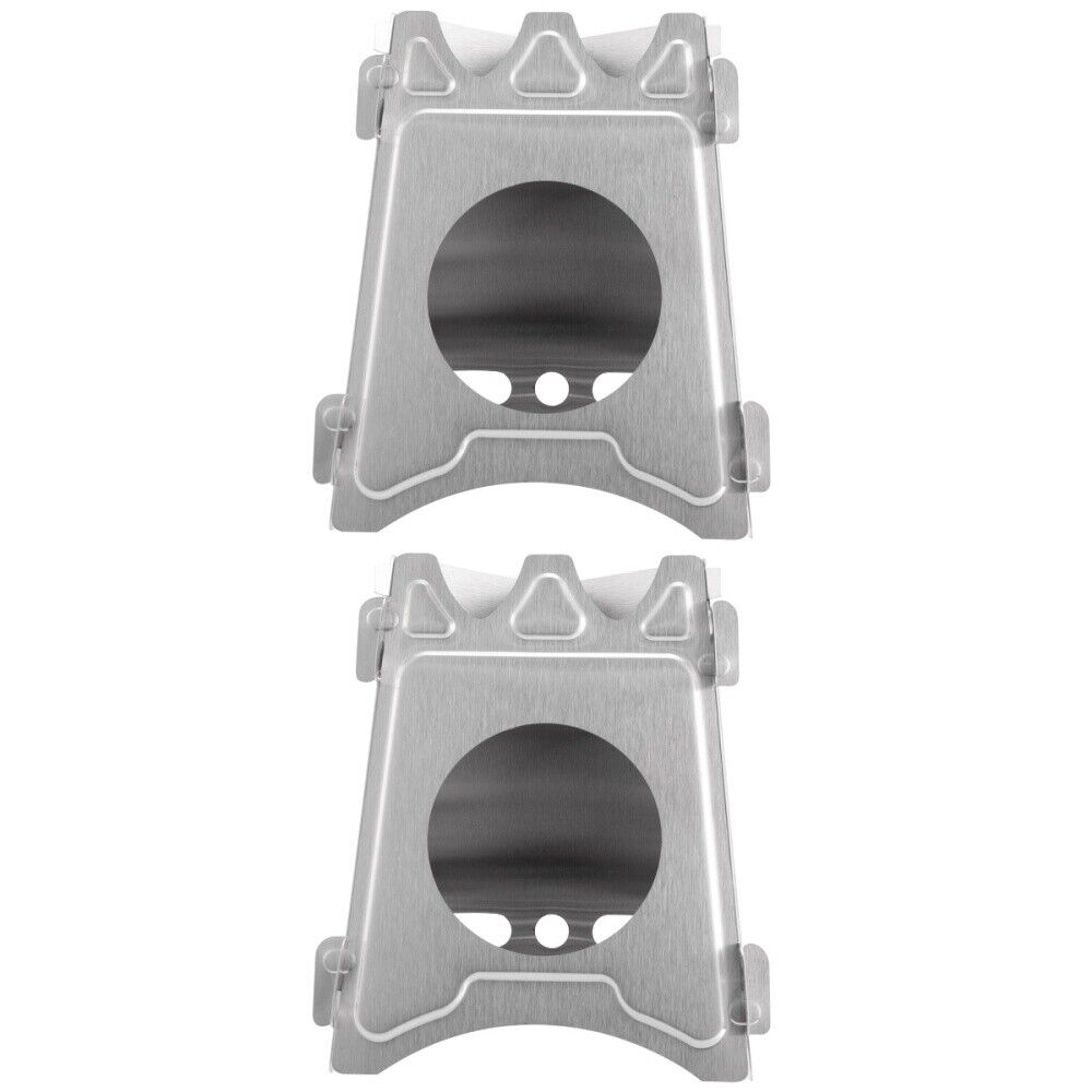 2 Pieces Mini Stove Stainless Steel Portable Barbecue Grill Utensils