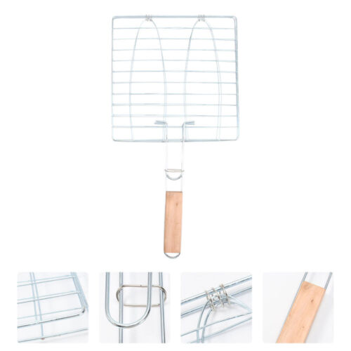 Barbecue Grill Net Heat-resistant Grilling Basket Secure Fish