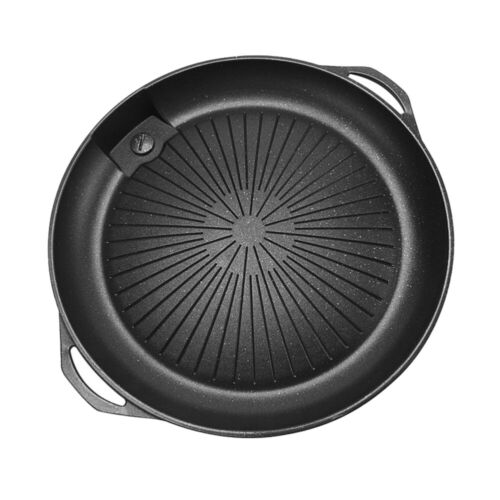 Outdoor BBQ Tool Stone Barbecue Plate Portable Barbecue Grill Practical Fry Pan