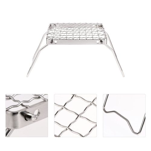 BBQ Grill Stand Barbecue Foldable Rack Grills Steamer Outdoor