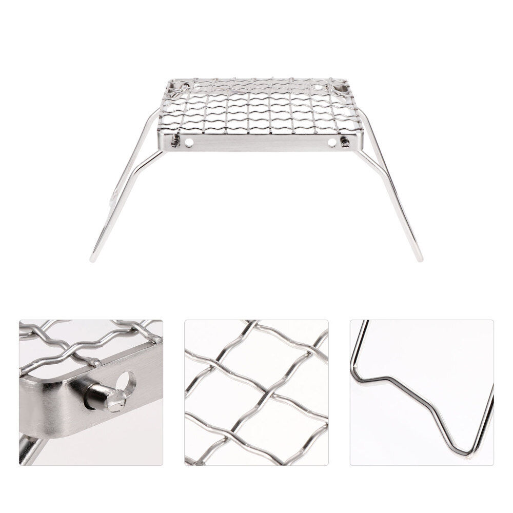BBQ Grill Stand Barbecue Foldable Rack Grills Steamer Outdoor