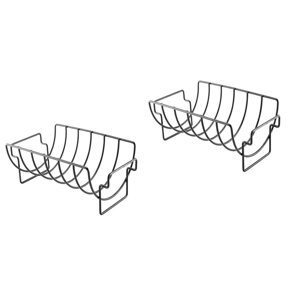 2 Pieces Raised Grill Basket Portable Outdoor Barbecue Rack