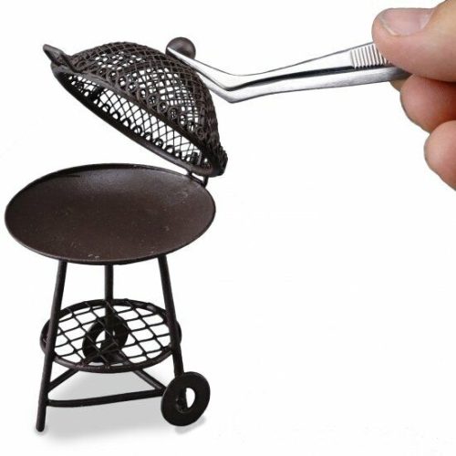 Dollhouse Miniature Reutter Metal Mesh Top Barbecue Grill 1.817/9