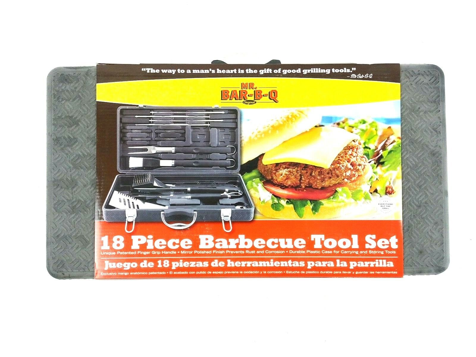 Mr. Bar-B-Q 18 Piece Stainless Steel Barbecue Set with Storage Case 94056x BBQ