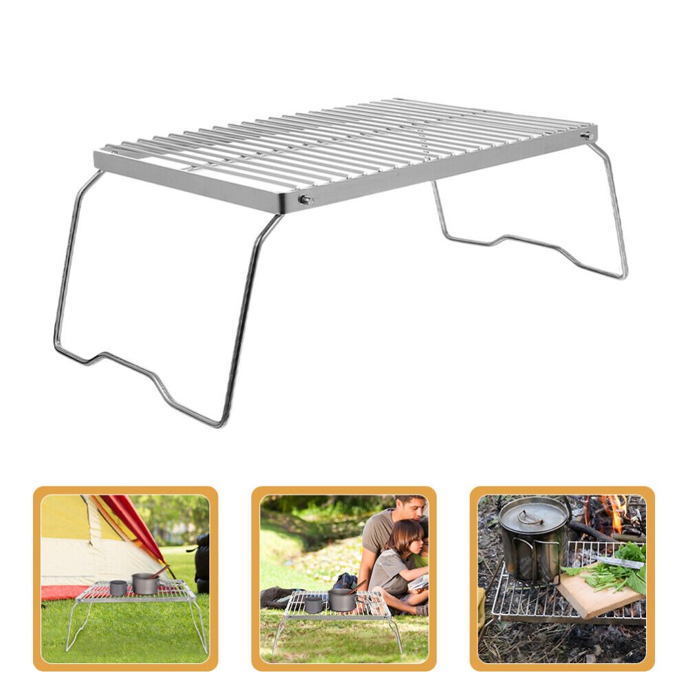 Stainless Steel Grill Rack Baking Rack Barbecue Grill Picnic Mesh Rack Food