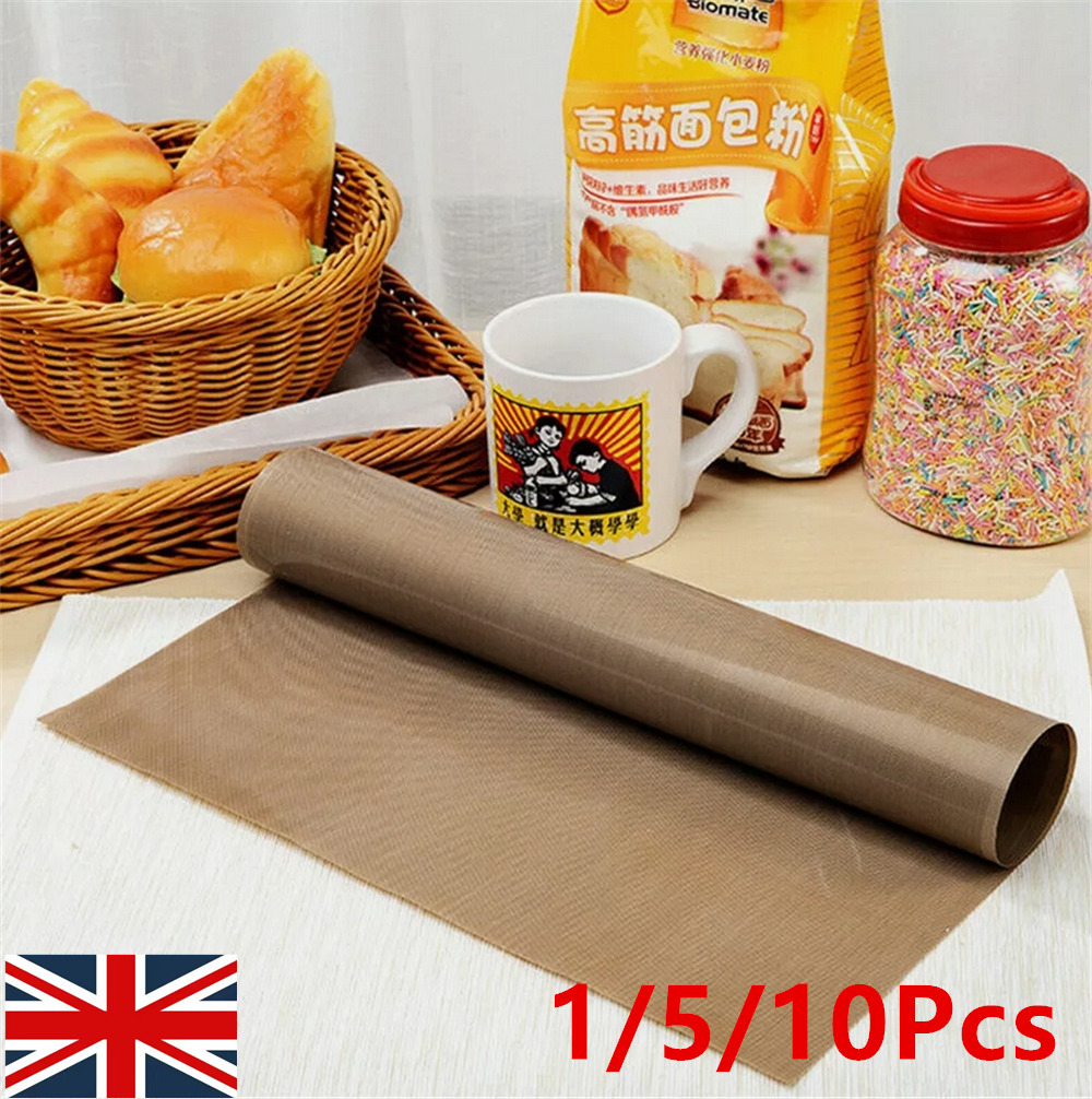 1-10X BBQ Grill Mat Reusable Resistant Non-Stick Barbecue Baking Liners Pad UK