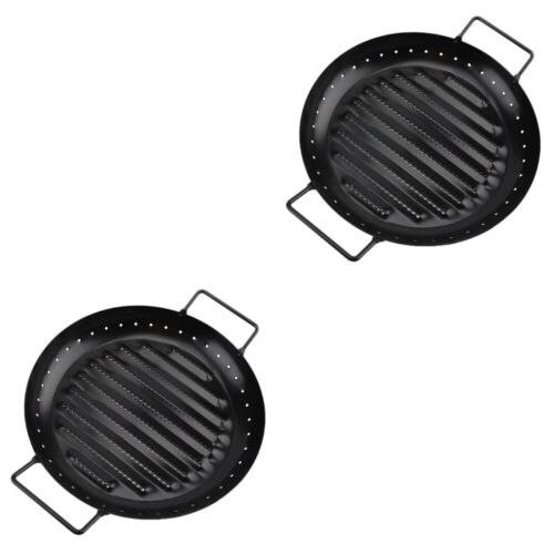 2 PCS Barbecue-Grillschale Backpfanne Mit Nicht -STIAK Grillplatte Im Freien