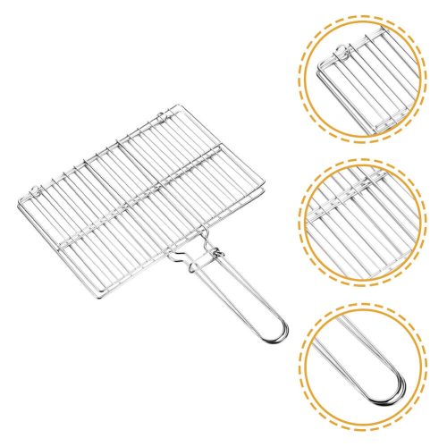 Bbq Grill Accessories Fish Grill Basket Barbecue Net Clamp Grill Box