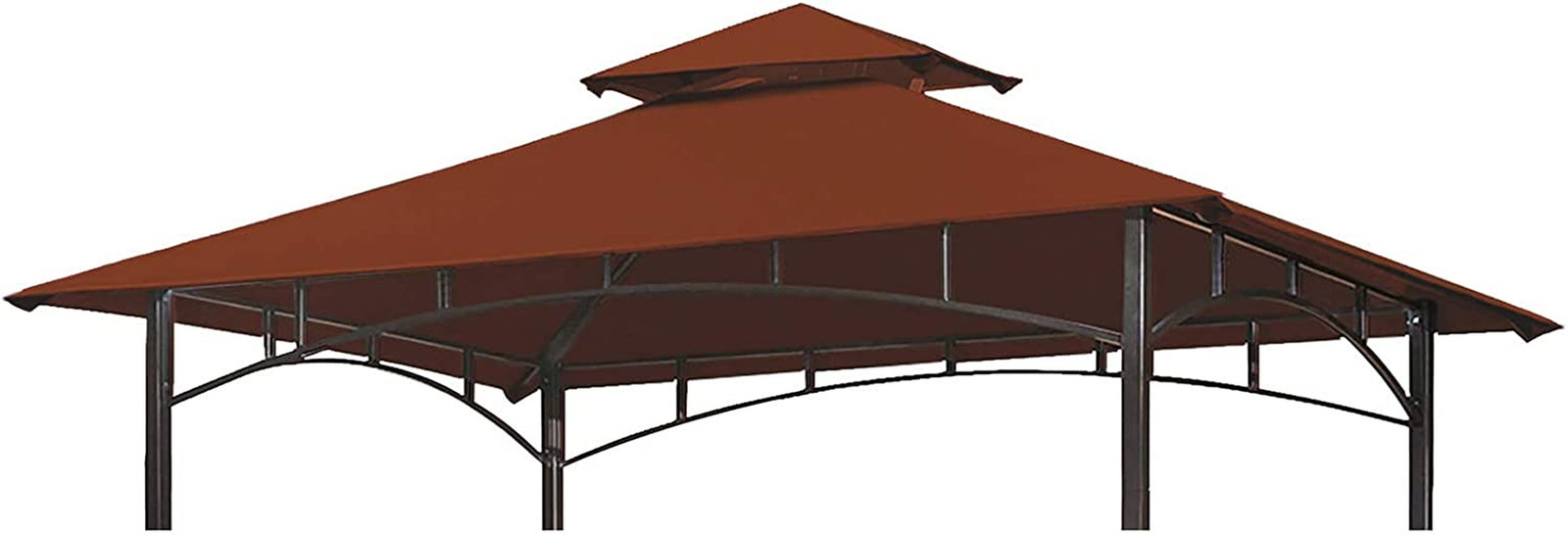 Grill Gazebo Canopy Roof, 5' X 8' Outdoor BBQ Gazebo Canopy Top Cover, Double T
