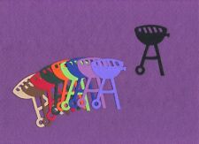BARBECUE GRILL die cuts scrapbook cards