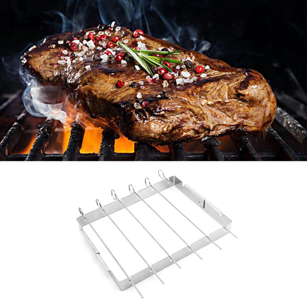 Hiking Grill Grate Folding Barbecue Grill Stand Meat Skewers BBQ Grill Camping